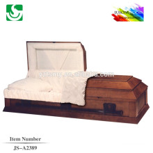 Chinese factory mahogany wooden casket beds